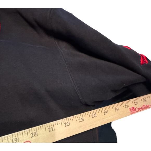 West Coast Choppers Jesse James Hoodie XL Black Red Zip Up Vintage 00s Wings - Picture 7 of 8